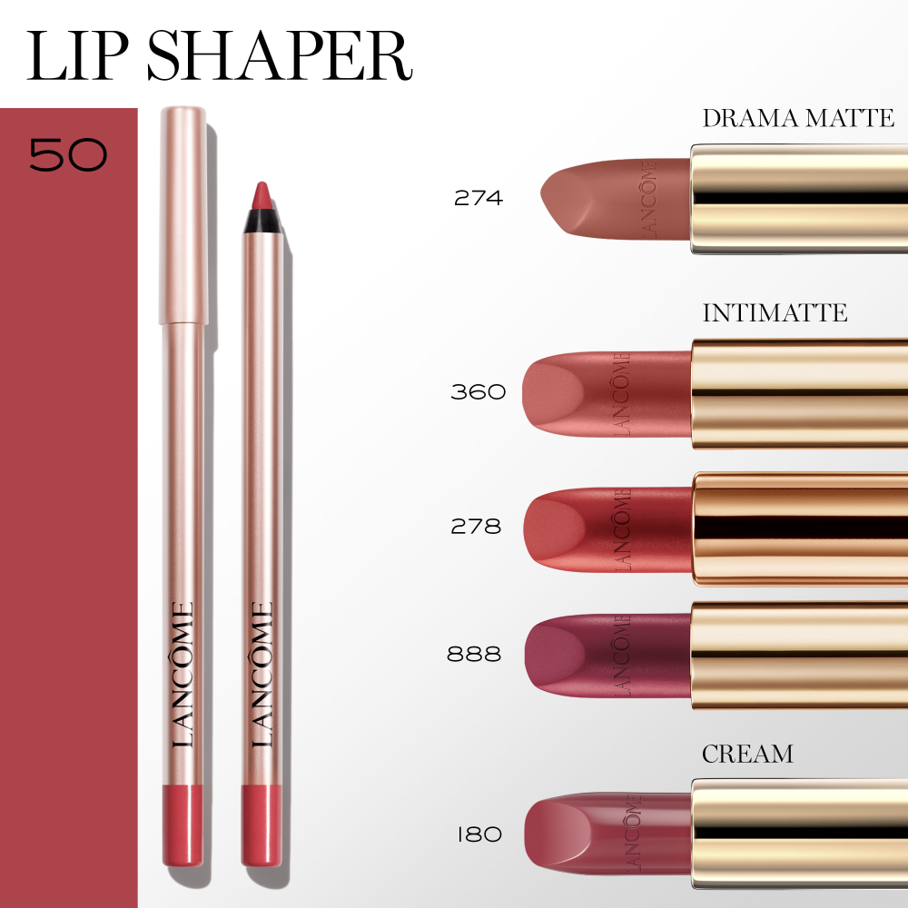 Lancôme Lip Idôle Lip Shaper Creamy Matte Lip Liner 50 Sheik's rosy nude